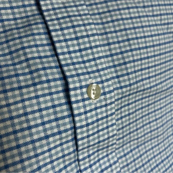 Vineyard Vines Whale Shirt 100% Cotton Blue Checkered Shirt - Picture 7 of 9
